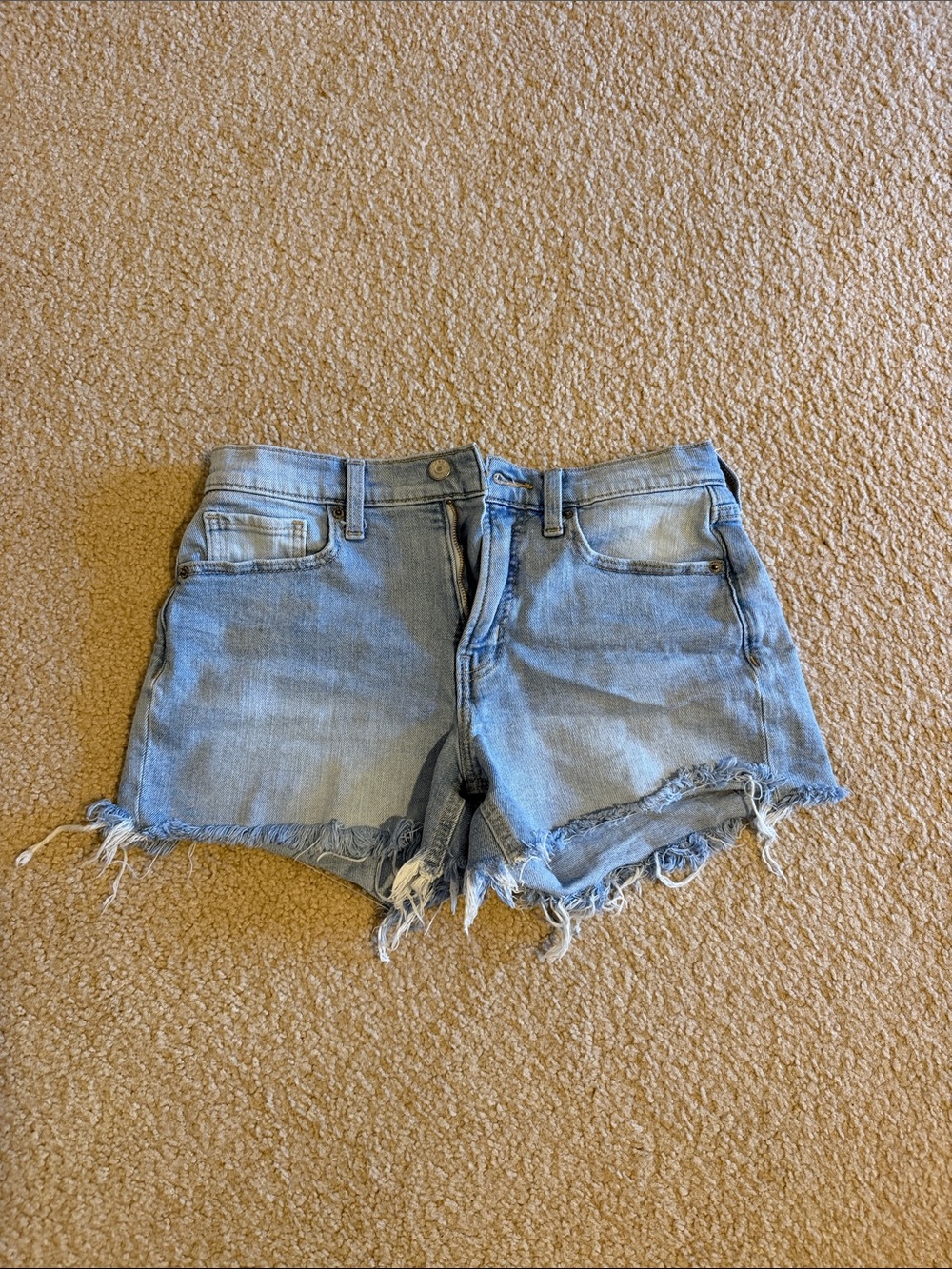 Old Navy Light Blue Distressed Denim Cutoff Shorts